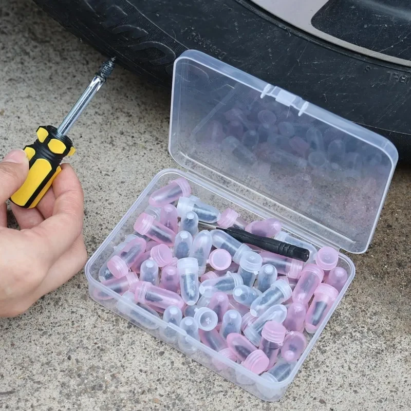 Professional Tire Repair Rubber Nail Set, Self-Tapping Screw Type Tyre Puncture Filling Tools for Car