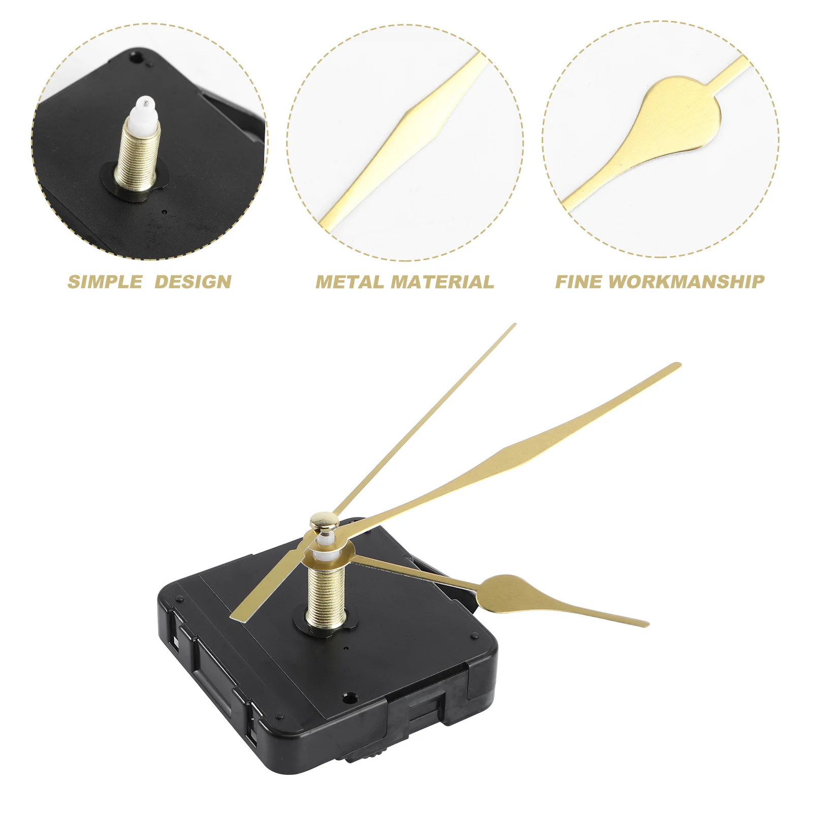 

Quartz Clock Movement Kit Silent Mute Design for Wall Desk Clocks Easy Installation Replacement Parts DIY Clock Accessory