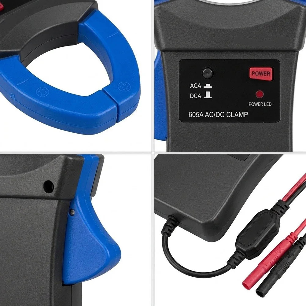 600A Current Sensor Digital Multimeter Adapter For Confined Workspaces 600A AC DC Measurement Power LED Indicator