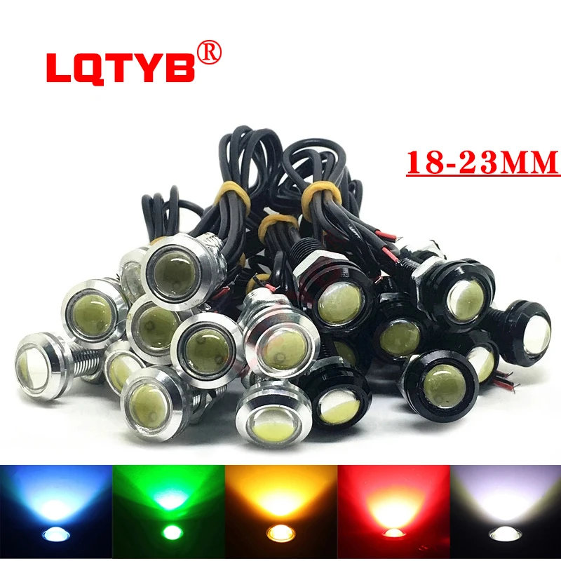 2PCS18/23MM eagle-eye DRL daytime running light LED 12V standby reverse signal vehicle light DRL Night Light