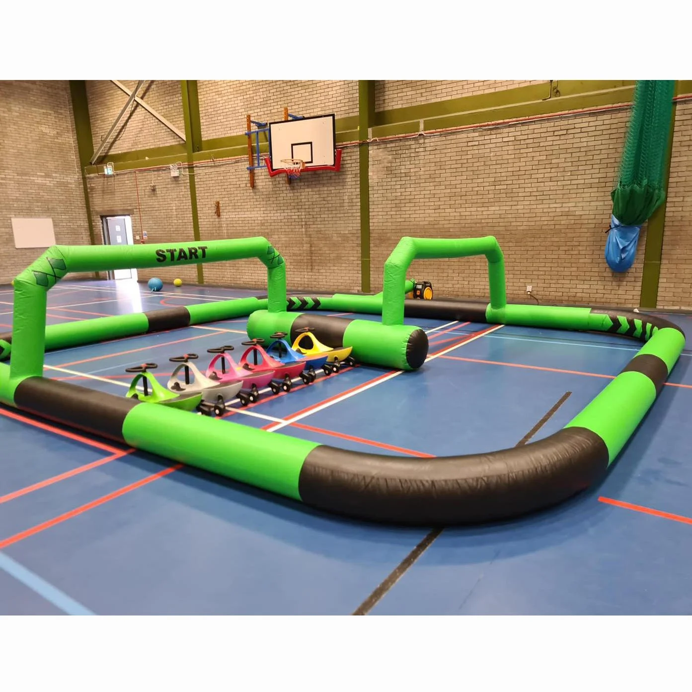 Large 26x20ft Track Inflatable Bumper Car Arena Inflatable Track Bumper Car