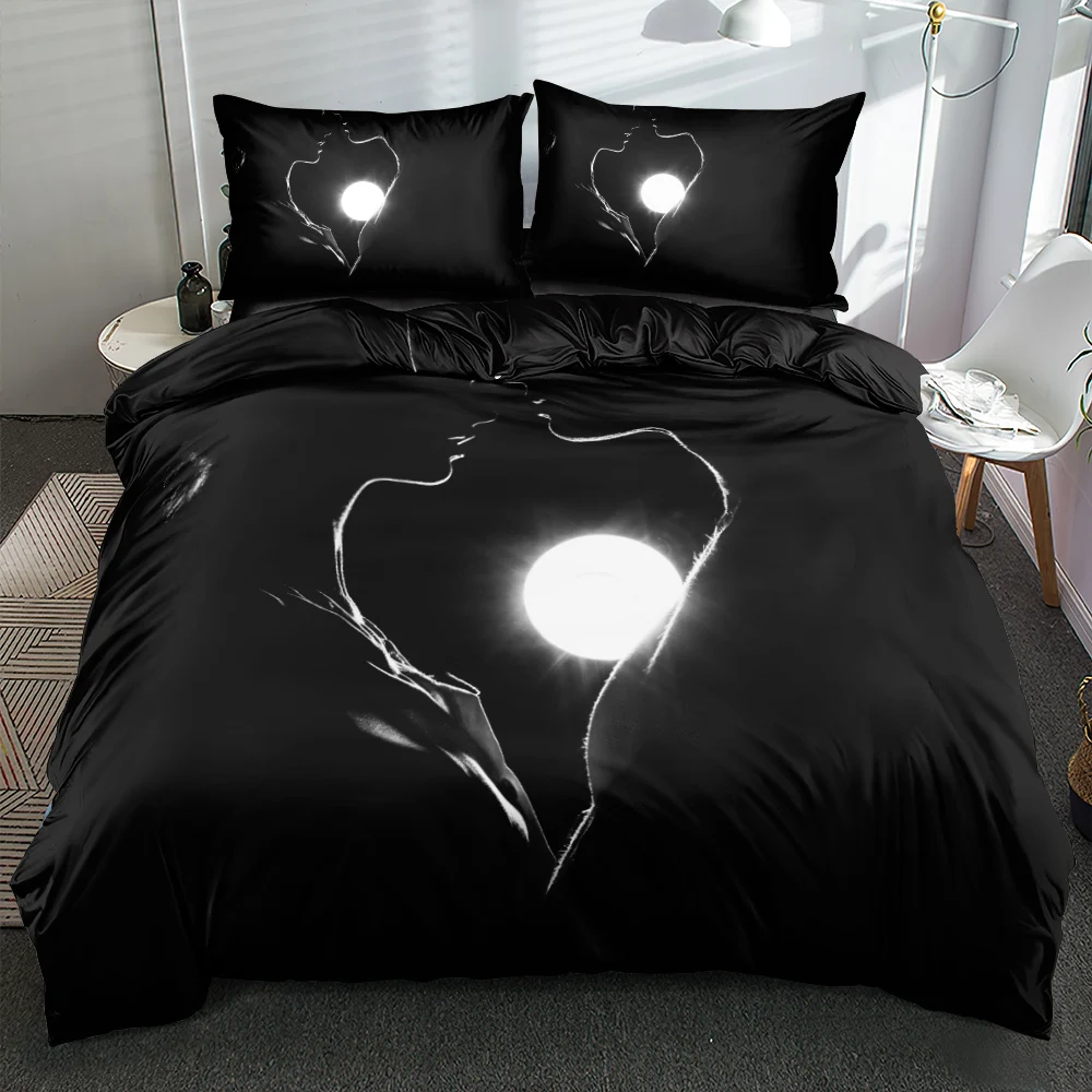 3D Custom Design Valentine Day Bedding set Duvet cover sets Quilt covers Pillocases Single Double King Sizes Green Bedclothes