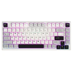 YUNZII YZ75 Pro blanc 75% clavier mécanique de jeu sans fil remplaçable à chaud, rétroéclairage RVB, BTpig/2.4G/USB-C, pour Linux/P1/Mac