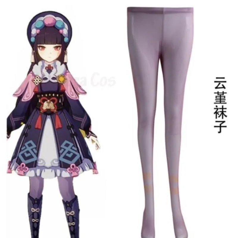 Jacquard Genshin Liyue Geo Yunjin Cosplay Kostuum Yun Jin Full Set Hoed Sokken Pruik Pak Rol Play Lolita Jurk Outfit