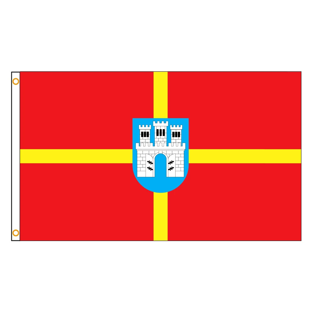 2×3 ft 3x5 ft 4×6 ft Zhytomyr Oblast Emblem Flag Polyester Printed Banner Tapestry For Decor