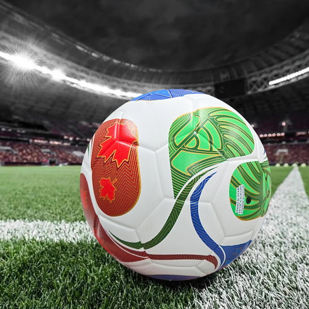 كرة قدم عالية الجودة لعام 2026 مقاس رسمي 5 مادة PU ملابس سلسة مقاومة للتآكل تدريب كرة القدم Futbol Voetbal Bola