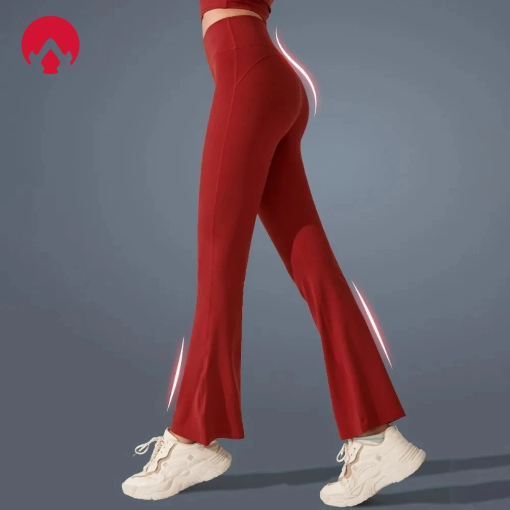 

Naked-Feel Antibacterial Flared Yoga Pants - High-Waisted Slimming Sporty Casual Fitness Leggings for Workout & Daily Styling