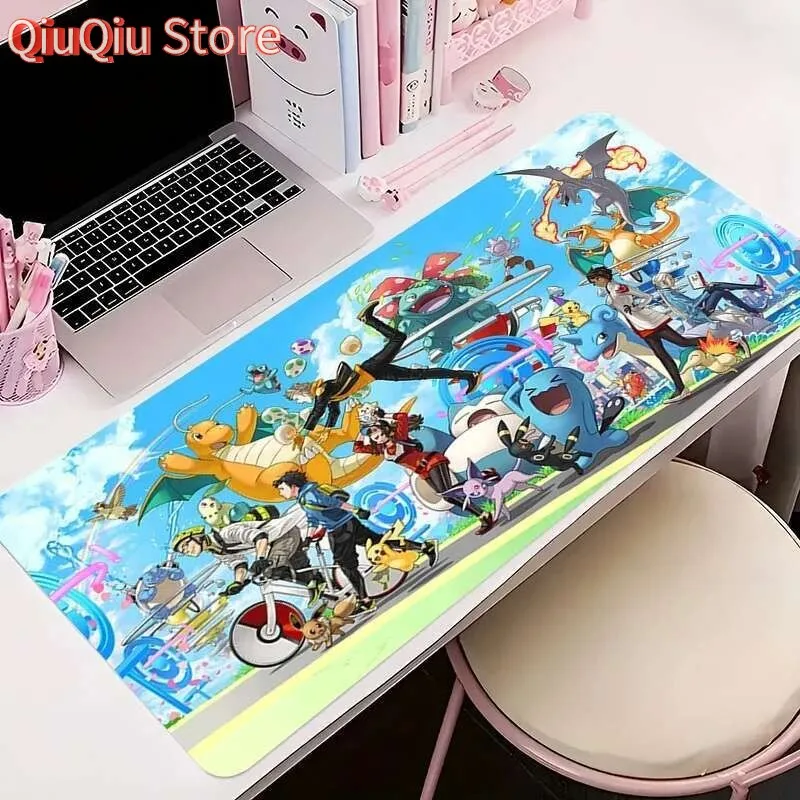 900x400 ماوس الوسادة الكمبيوتر سرعة نوع السجاد حصيرة للاعبين الرياضة الإلكترونية الكمبيوتر المحمول لوحة المفاتيح ماوس P-بوكيمون غص مكتب عمل حصيرة #3
