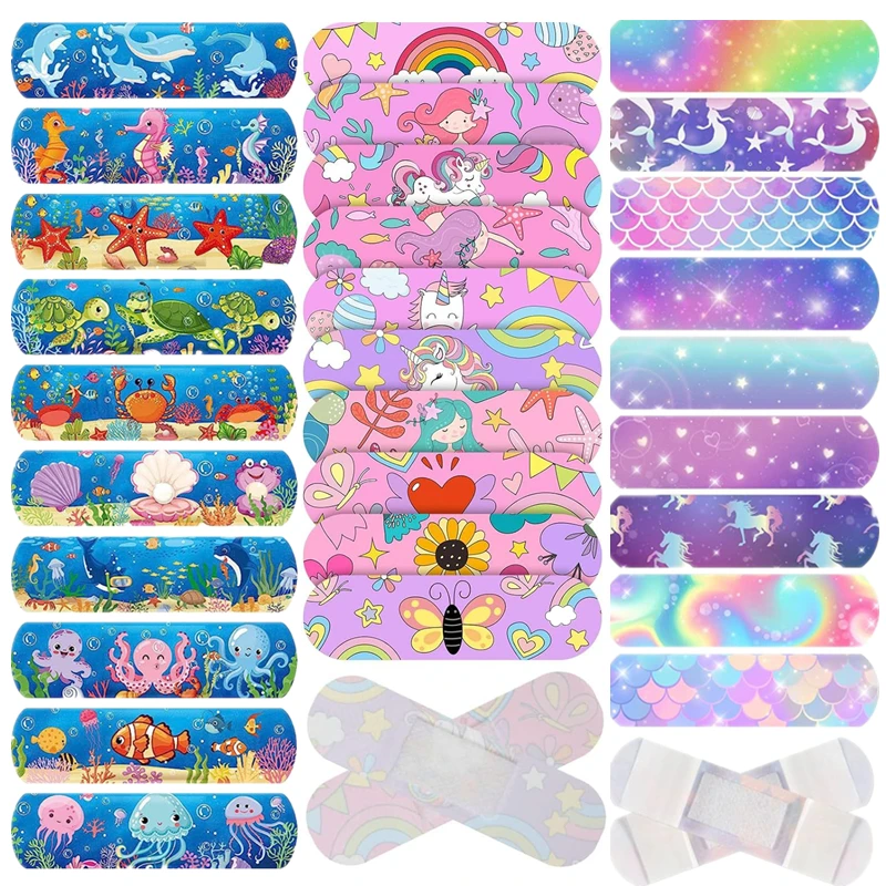 50pcs/set Cartoon Kawaii Band Aid for Children Girls Skin Wound Dressing Tape Patch Strips Adhesive Bandages Plasters Woundplast