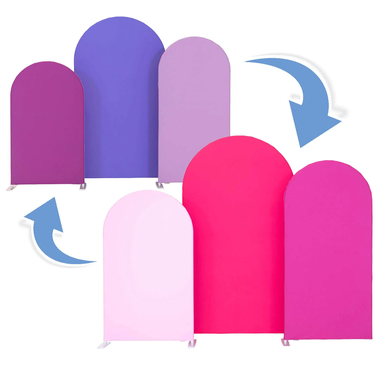 

Solid Color Customize Arch Wall Cover Birthday Party Decor Double-side Cover Balloons Arch Stand Frame Wedding Party Chiara Wall