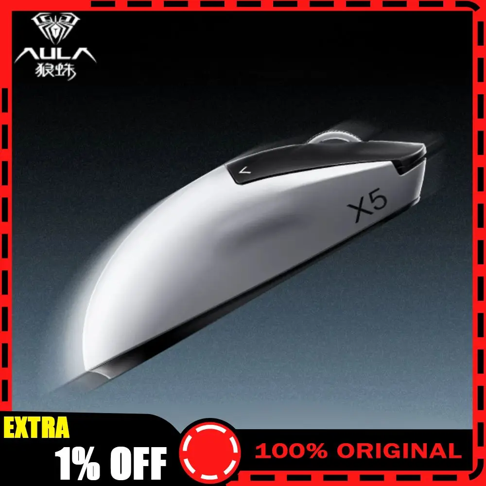 AULA Kunlun X5 Mouse Tri Mode Wireless PAW3955 EVO Long Battery Life SSHS Electromagnetic Micro Switch Gaming Mouse PC Laptop