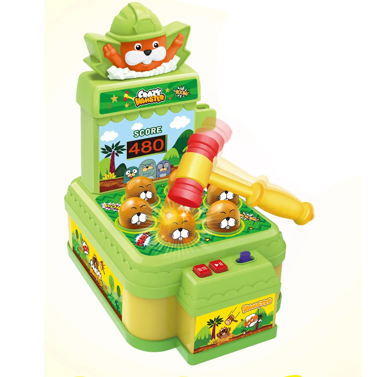 Whack a Animal Game Parent Child Interactive Cartoon Pounding Toy Unisex