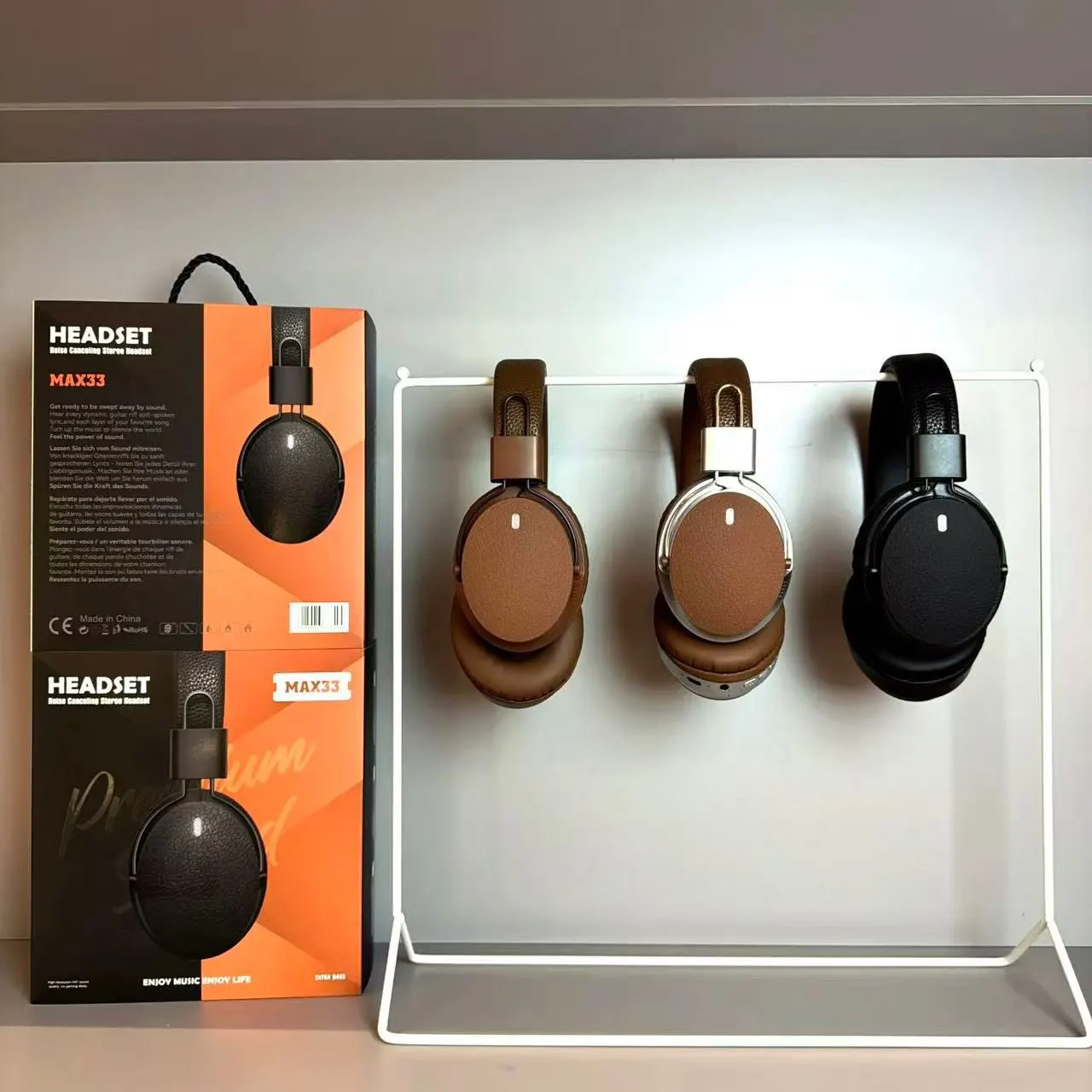 

ZECAA Retro Metal Bluetooth Wireless Headphone 5.4 Head On Earphones Sport HiFi Sound Headphone Noise Cancelling ANC Headphone