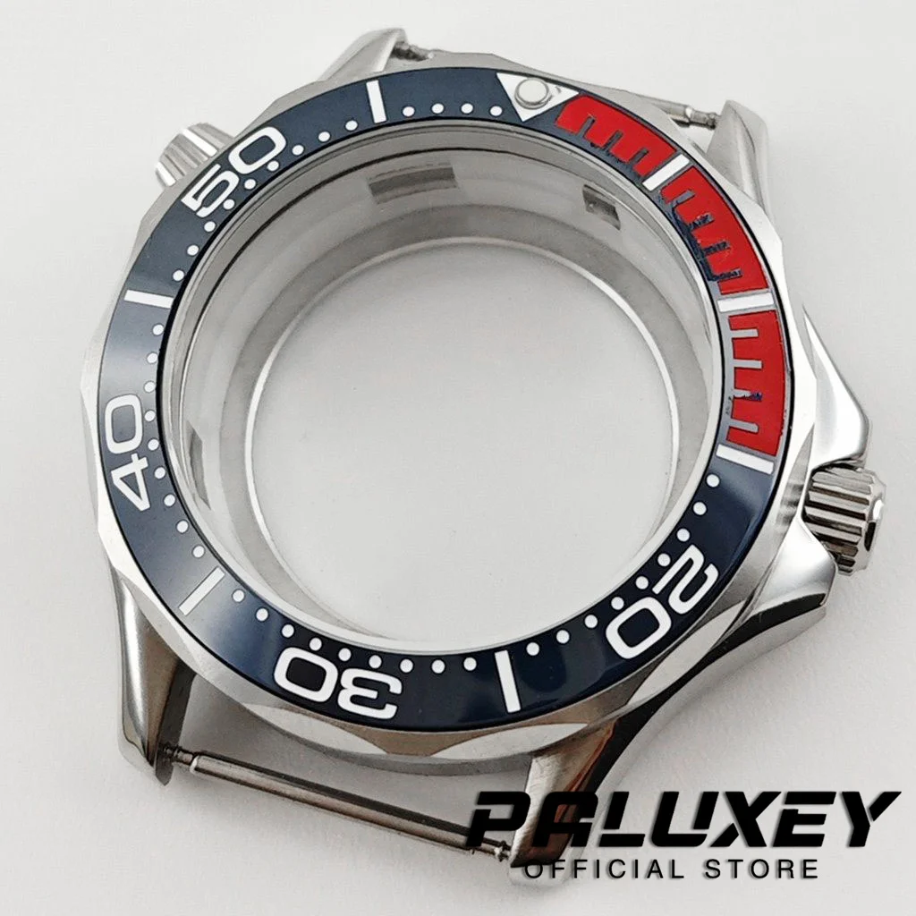 NH35 41mm Watch Case For Seamaster 300/600 for NH34 NH35 NH36 Movement 10ATM Water Resistant Stainless Steel Replacement Parts