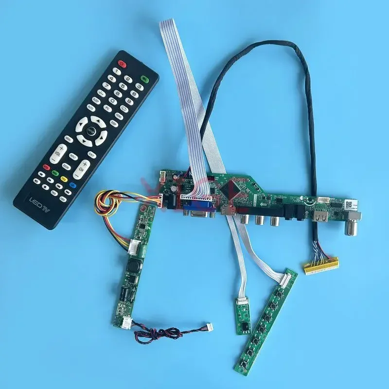 For M195XTN01 DV185WHM HM185WX1 MT185WHM LCD Driver Board LVDS 30-Pin 1366*768 Matrix Kit VGA+HDMI+AV+USB 19.5