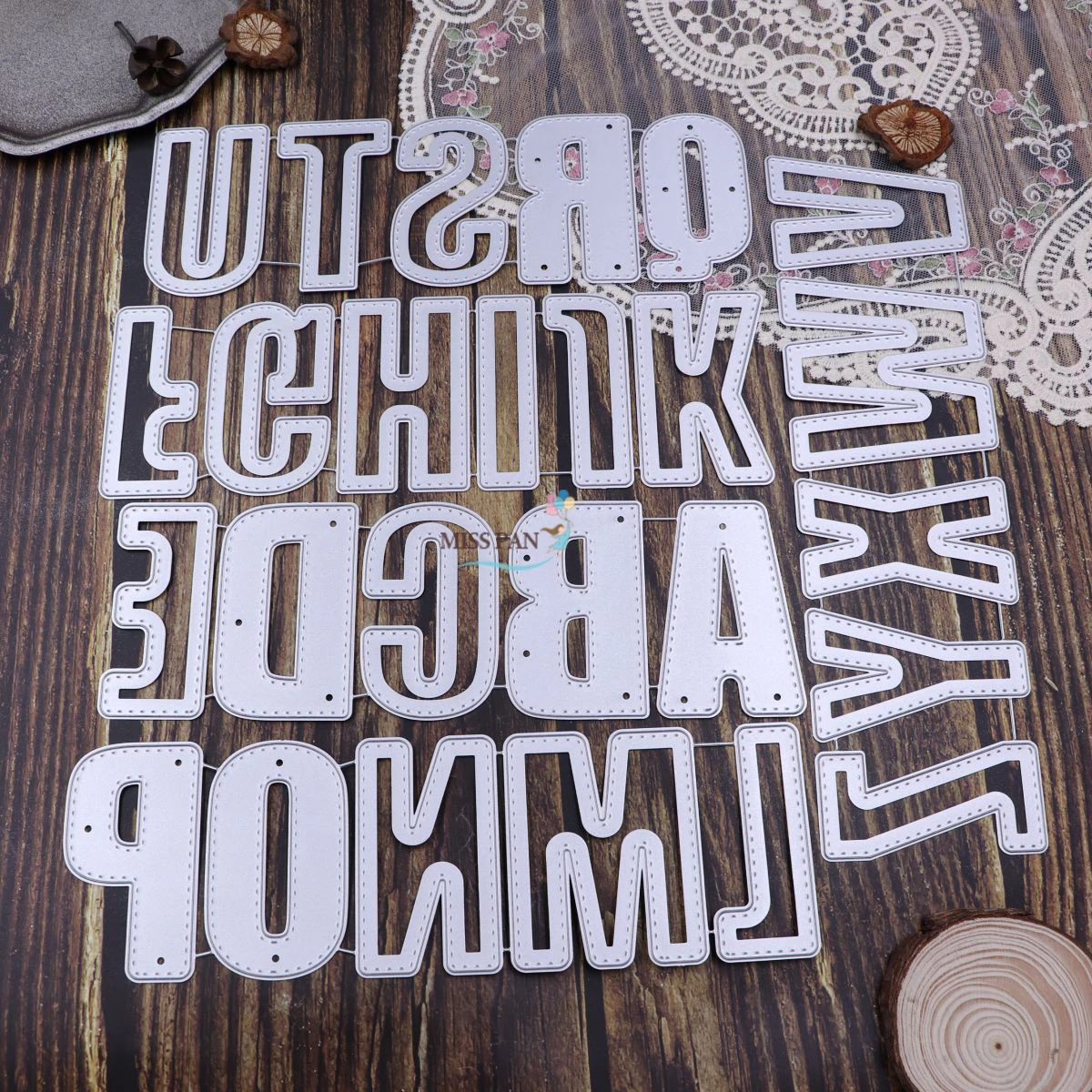 7cm alfabet wykrojniki do metalu papier tłoczenie szablon Scrapbooking kartka z życzeniami DIY rękodzieło wykrojniki