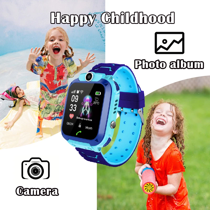 

Q12B Kids Smart Watch with SOS Call Health Monitor Bluetooth & Video Call Features Perfect Gift for Boys & Girls