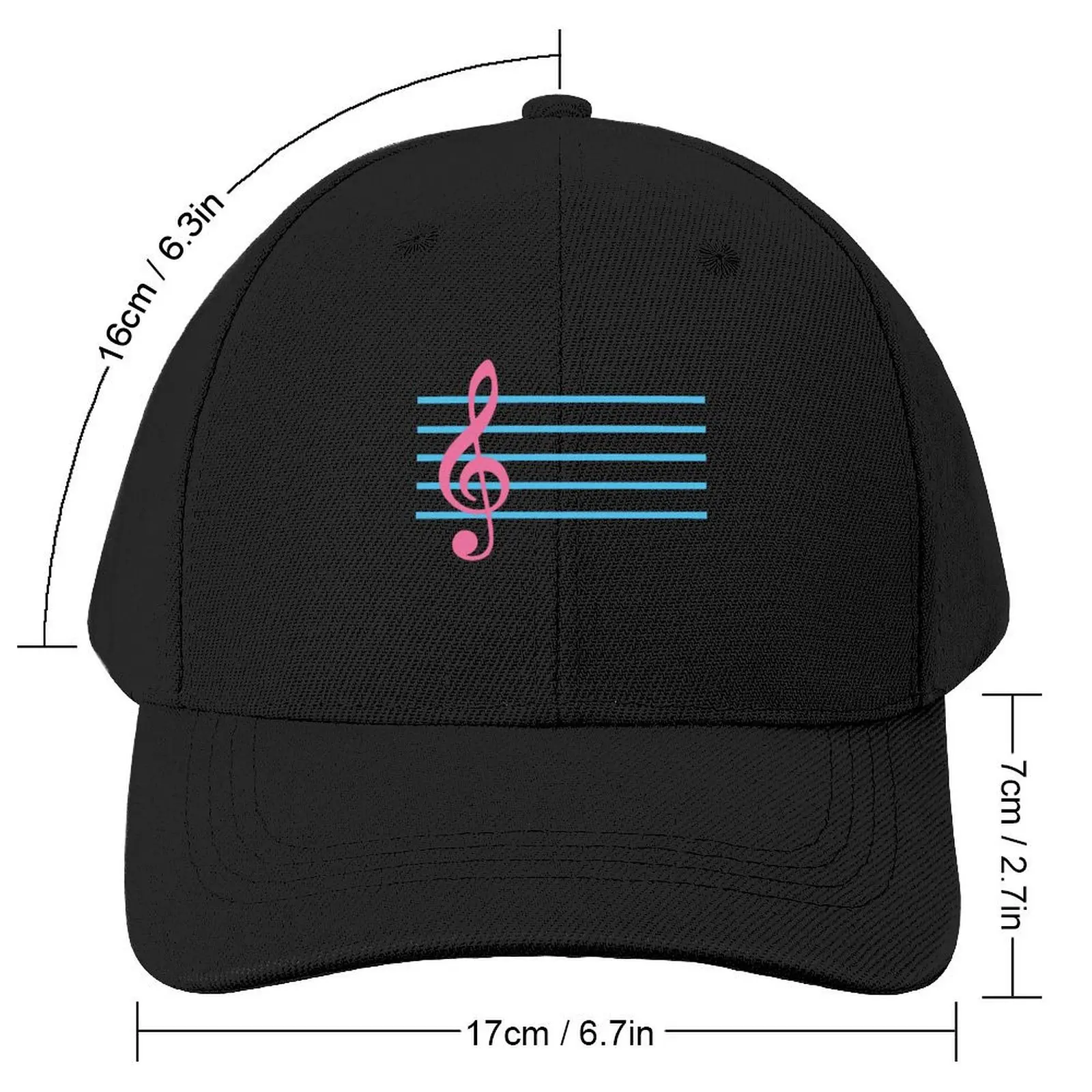 Trans Colors Treble Clef Baseball Cap Snapback Cap Ball Cap Hat Baseball Female Men's