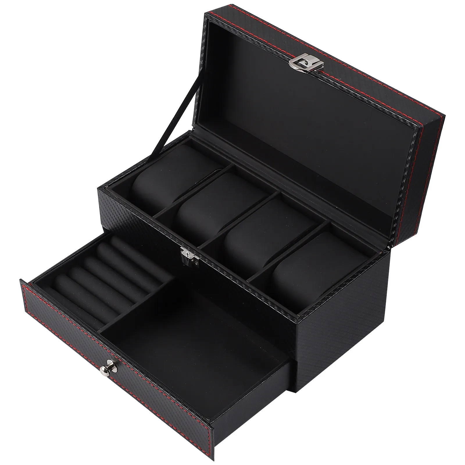 

1 шт. высококачественная коробка для часов из полиуретана, шкатулка для хранения ювелирных изделий, витрина для часов для мужчин и женщин, органайзер для коллекции наручных часов