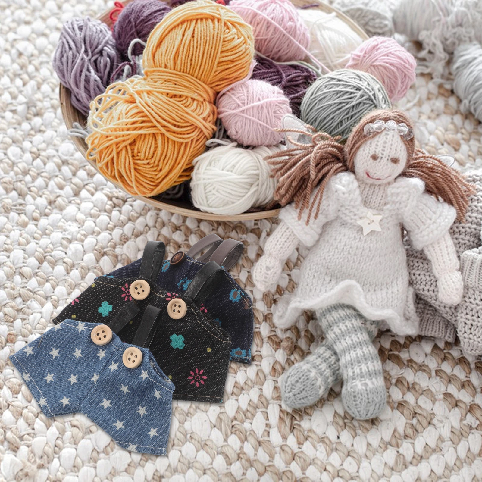 

3 Pcs Clothing DIY Accessories Cute Outfits Collector Bear Clothes for Toys