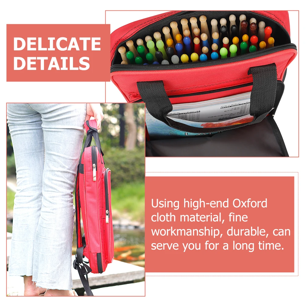 

Waterproof Drum Stick Bag Mallet Bags Drumstick Pu for Drumsticks and Mallets Carbon Travel