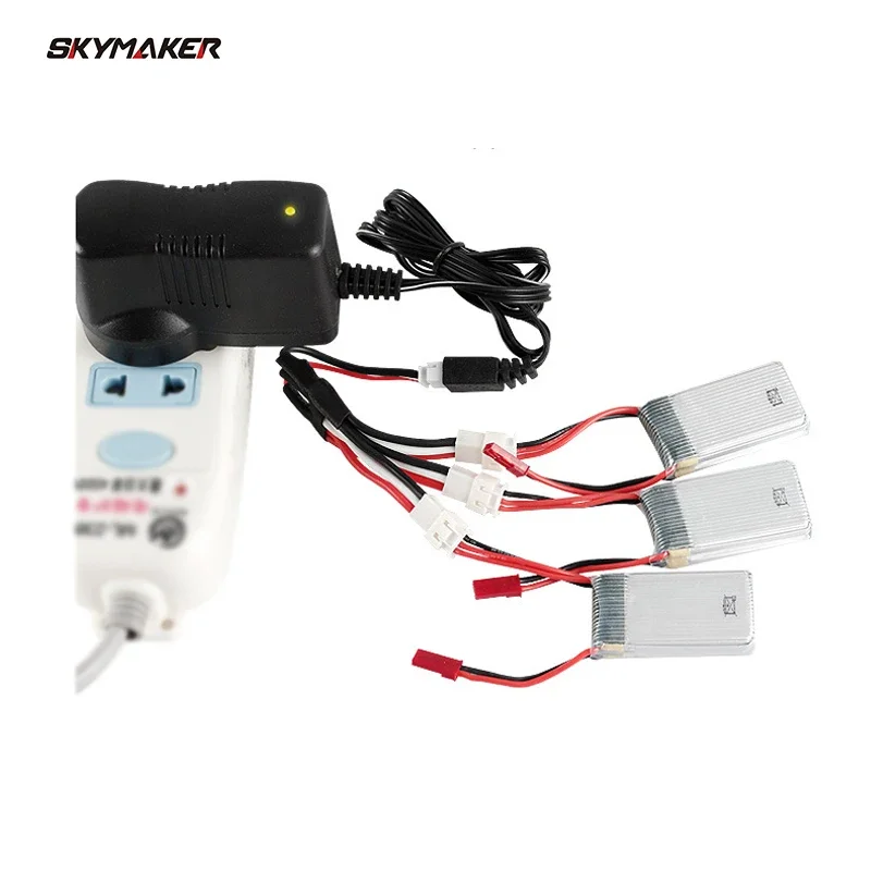 Câble de chargeur de batterie pour SYMA Hubsan, 3 en 1, 2S veFuchsia, 7.4V, H501S, H50l'autorisation, H502S, H216A, accessoires de batterie, adaptateur de chargeur USB parallèle