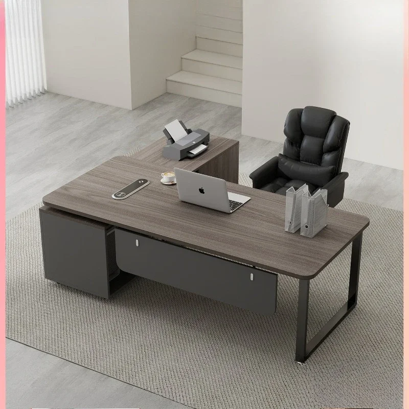 High-end office boss desk and chair combination Modern simple office manager supervisor computer
