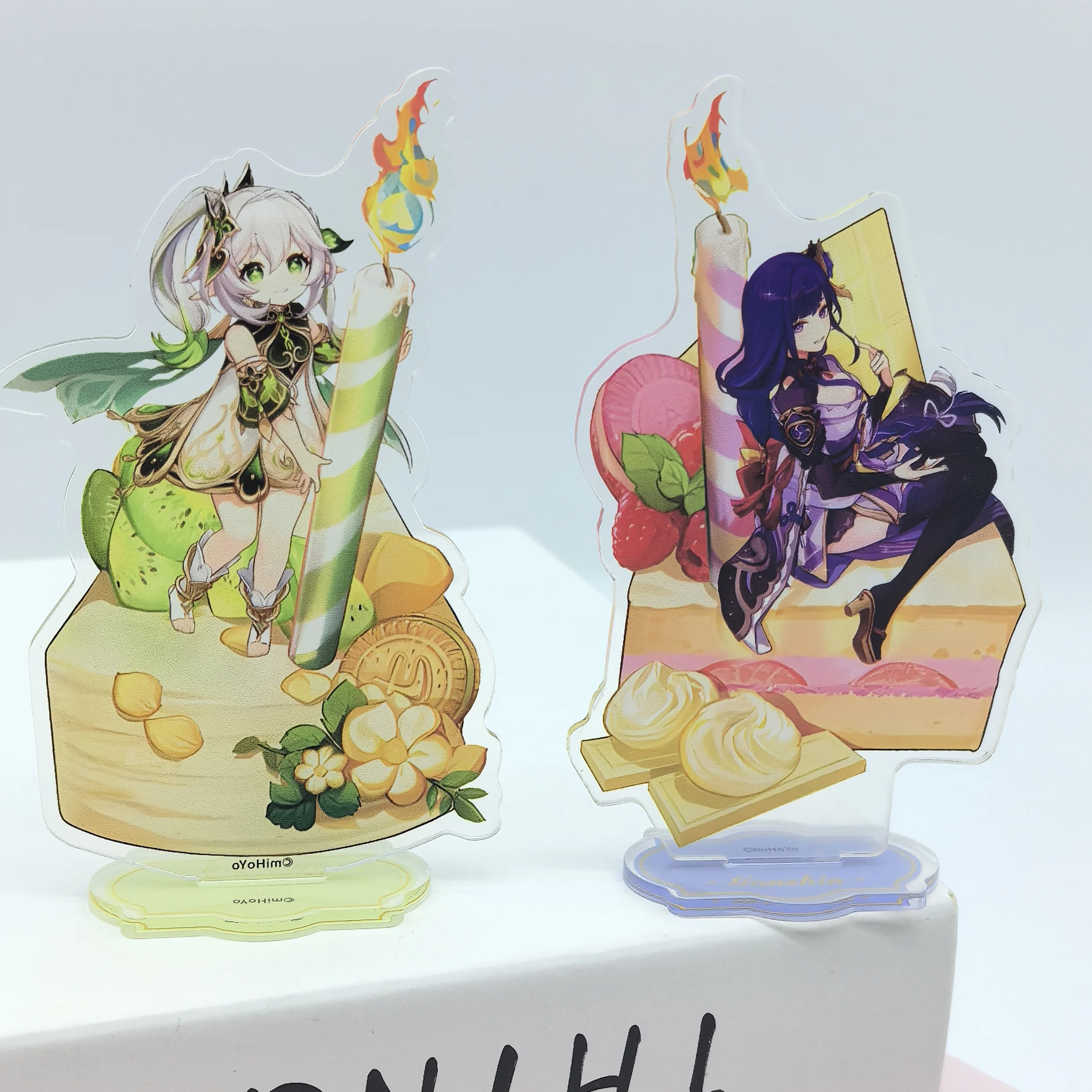 1Pc Anime Game Genshin Furina Mavuika Venti Desktop Stand Decor Party Cake Topper Personalized Anime Acrylic Figure For Birthday