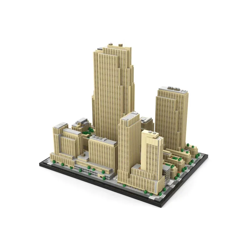 Classic MOC-178781 Building Blocks Skyscraper 1:800 Art Deco 5999pcs Boy Puzzle Educational Birthday Gift Christmas Toy DIY Gift