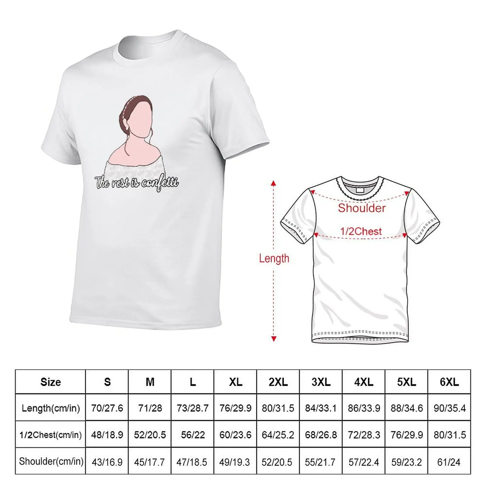 the rest is confetti T-Shirt man graphic t shirt man t shirts for men casual t shirts cotton 100% T-shirt