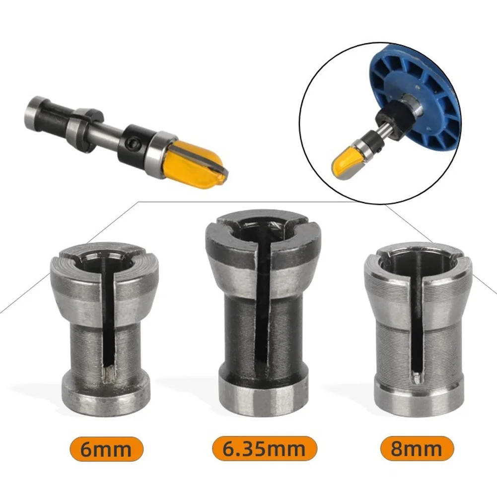 6/6.35/8mm Collet Chuck Adapter Engraving Trimming Machine Electric Router Milling Cutter Accessories Power Tools Router Bits