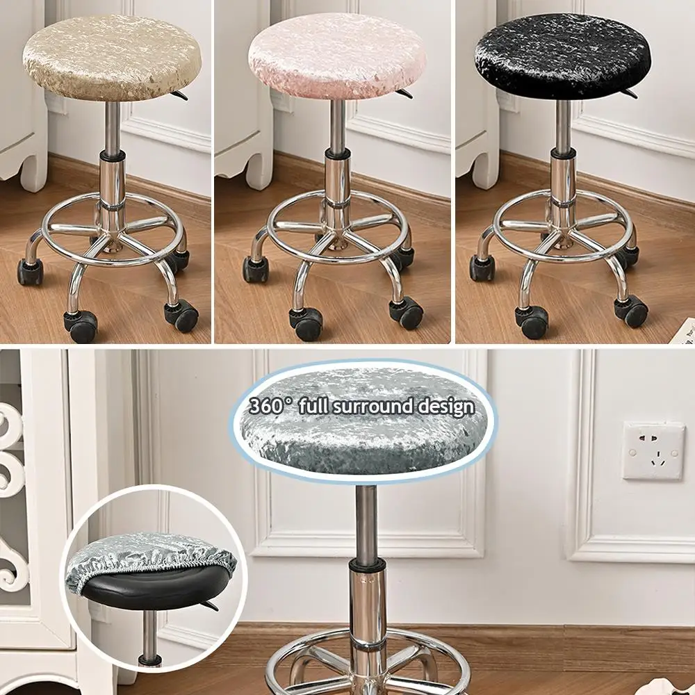 

Elastic Slipcovers Round Stool Cover Dust Proof Stretch Chair Slip Stool Protector Case Bar Stool Case Anti-slip Chair Cover