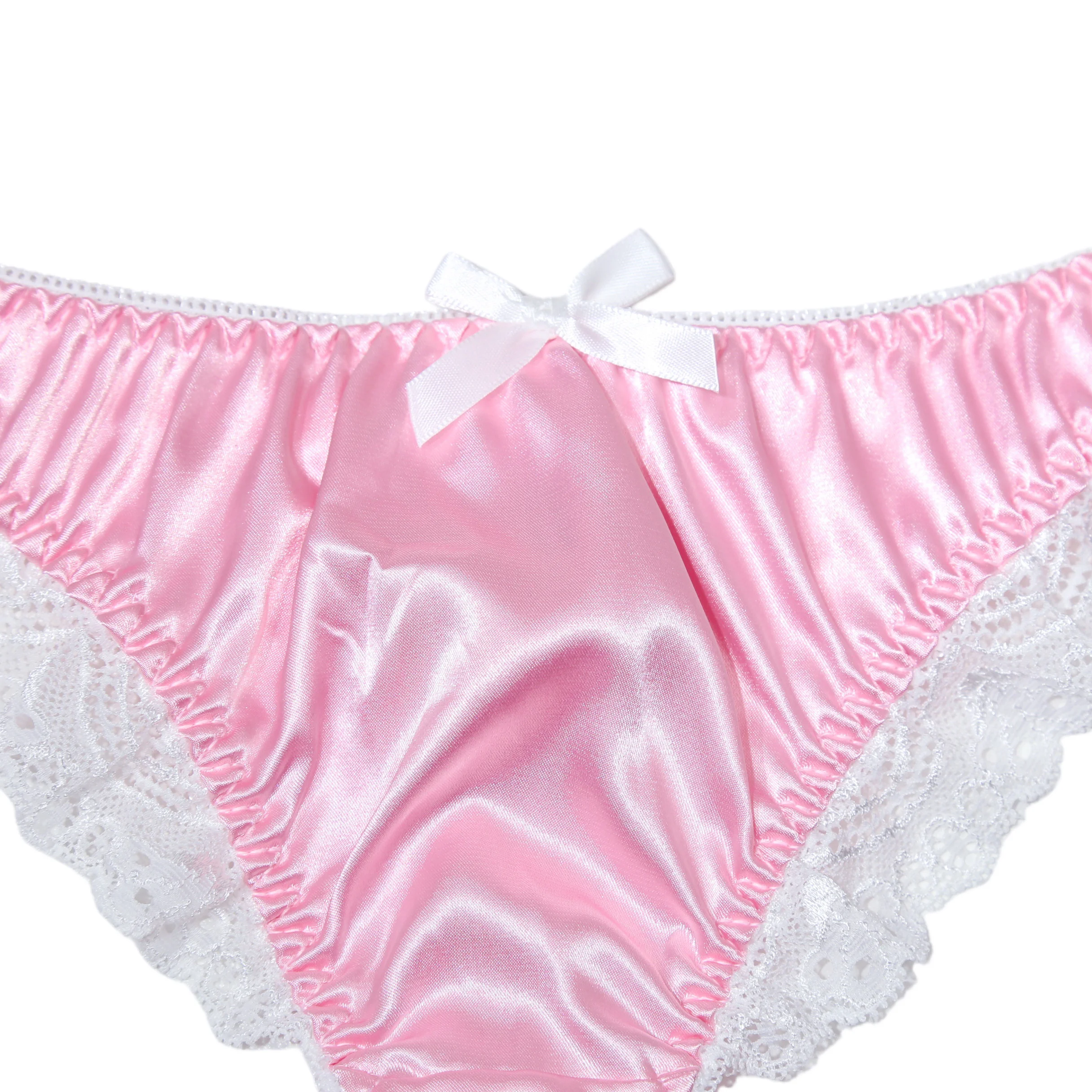 Sexy Lace Trim T-Back Panties Low Waist Polyester Fiber Quick Dry Function Pure Color Design Women's Underwear Briefs
