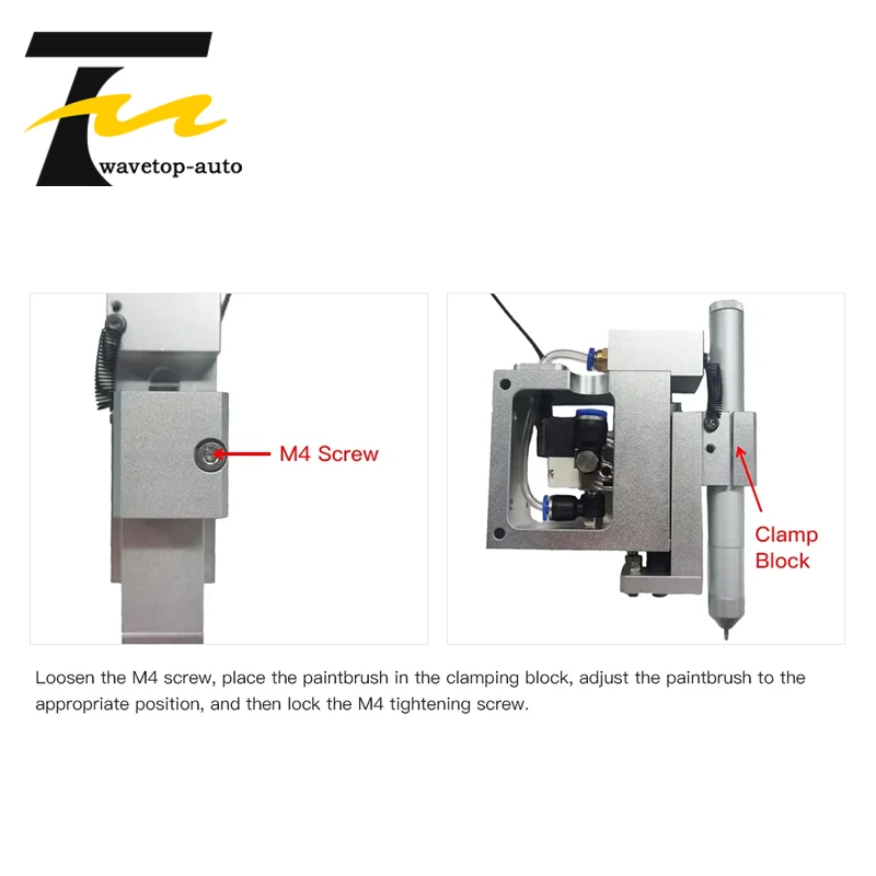 Wavetop-auto Pneumatic Paintbrush Vibrating Knife Lift 15mm for Marking Writing Text and Drawing Graphics