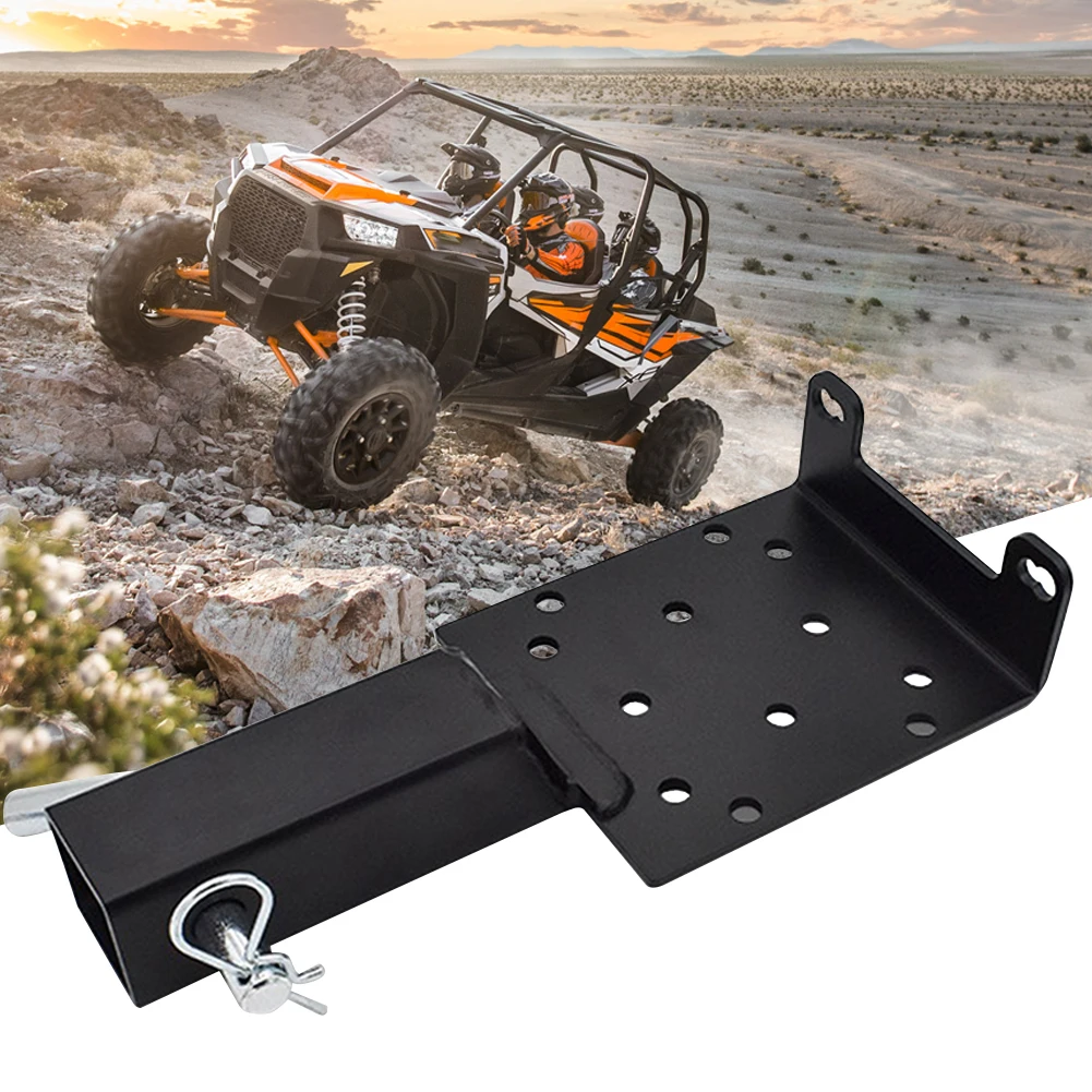 

Универсальная стойка для лебедки из углеродистой стали, монтажная пластина для сцепного устройства прицепа, устойчивая к ржавчине подставка для лебедки пикапа для автомобильных аксессуаров