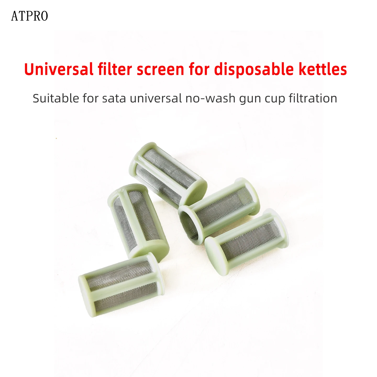 5 عبوات من أباريق SATA غير الأصلية بدون غسيل مع مرشحات أسطوانية خضراء، مناسبة للاستخدام الزيتي والمياه