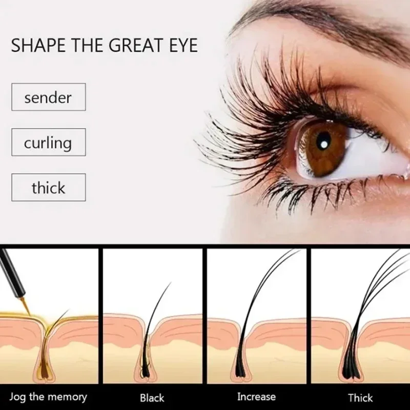 Tratamento de crescimento rápido soro de cílios alongamento lash maquiagem poderosa cílios mais grossos natural curling lash levantamento produto de cuidados