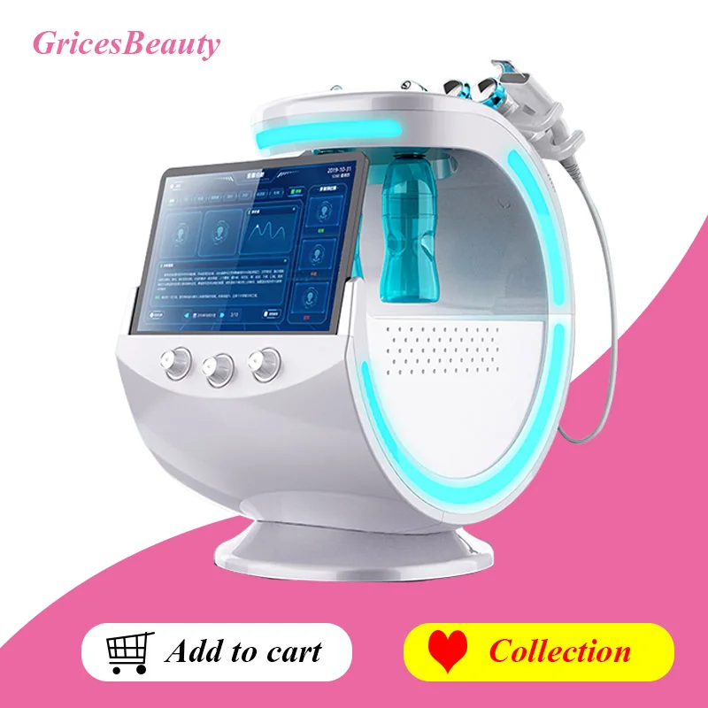 7 Handles Professional Smart Ice Blue Analyzer Multi function Facial Machine Cleansing Anti Aging Latest Facial Care Device