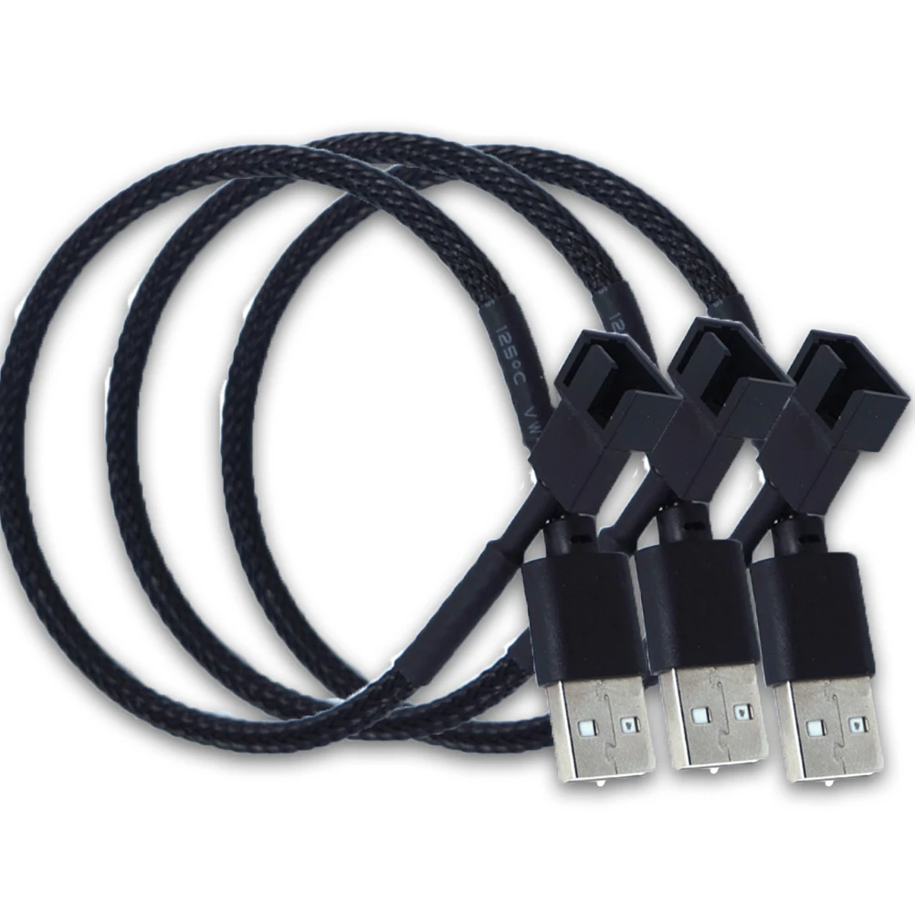 

3 шт. USB-кабель-адаптер 5 В, корпус компьютера, разъем питания, провод-переходник для системы охлаждения, 12 В, 5 В, вентиляторы, кулер для ноутбука