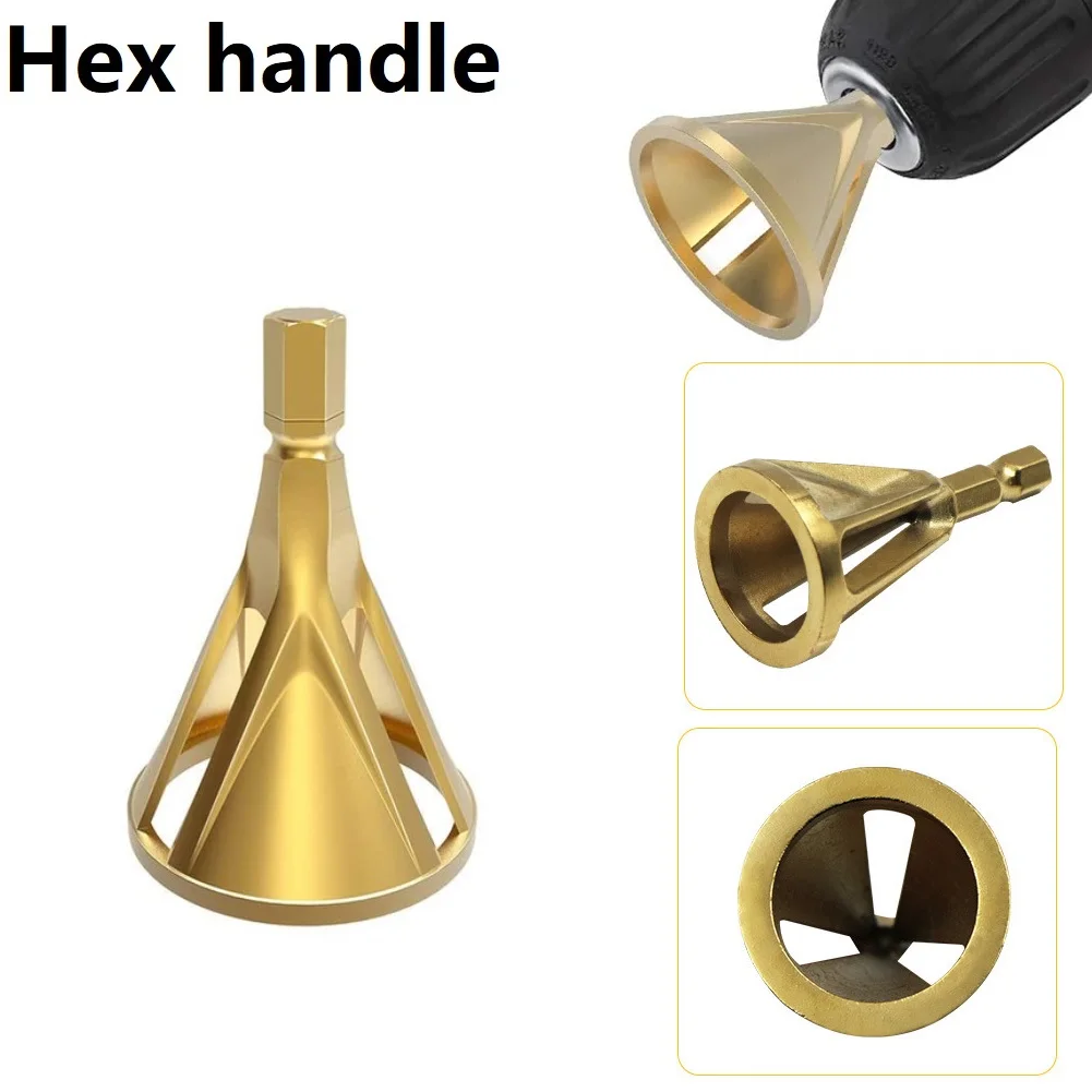 

Burr Tools Deburr Drills Hexagonal Handle Metal Metal Drilling Tool Remove Burr Golden Chamferer Triangle 1/2pcs Deburring