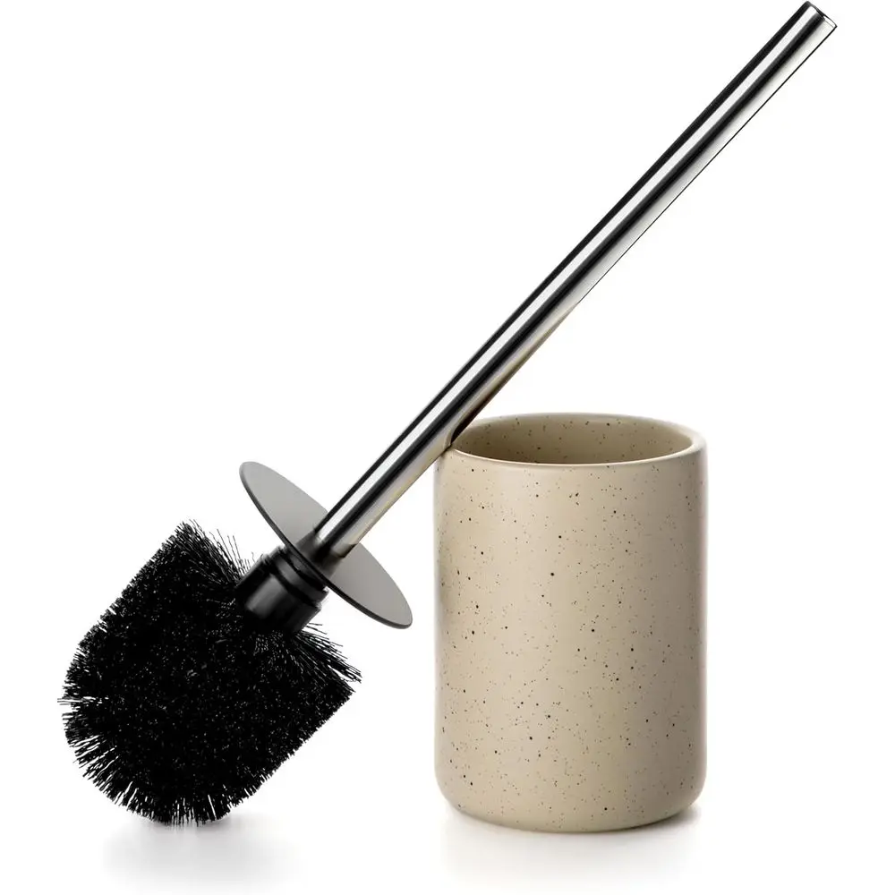 

Upright Deep-Cleaning Toilet Bowl Brush Set with Stainless Steel Handle for Easy Storage and Cleaning