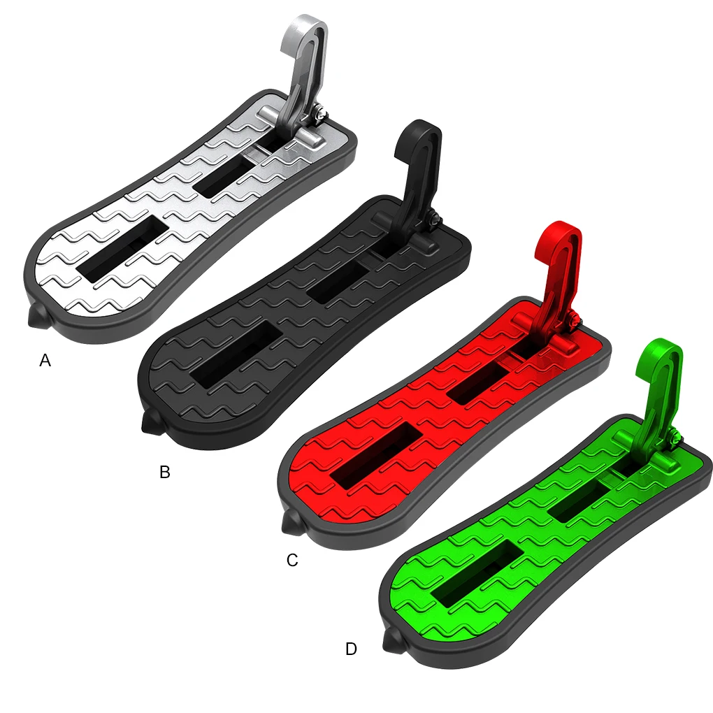 

Car Foot Pegs Door Aluminum Alloy Foldable Pedals Steps Trailer Silver