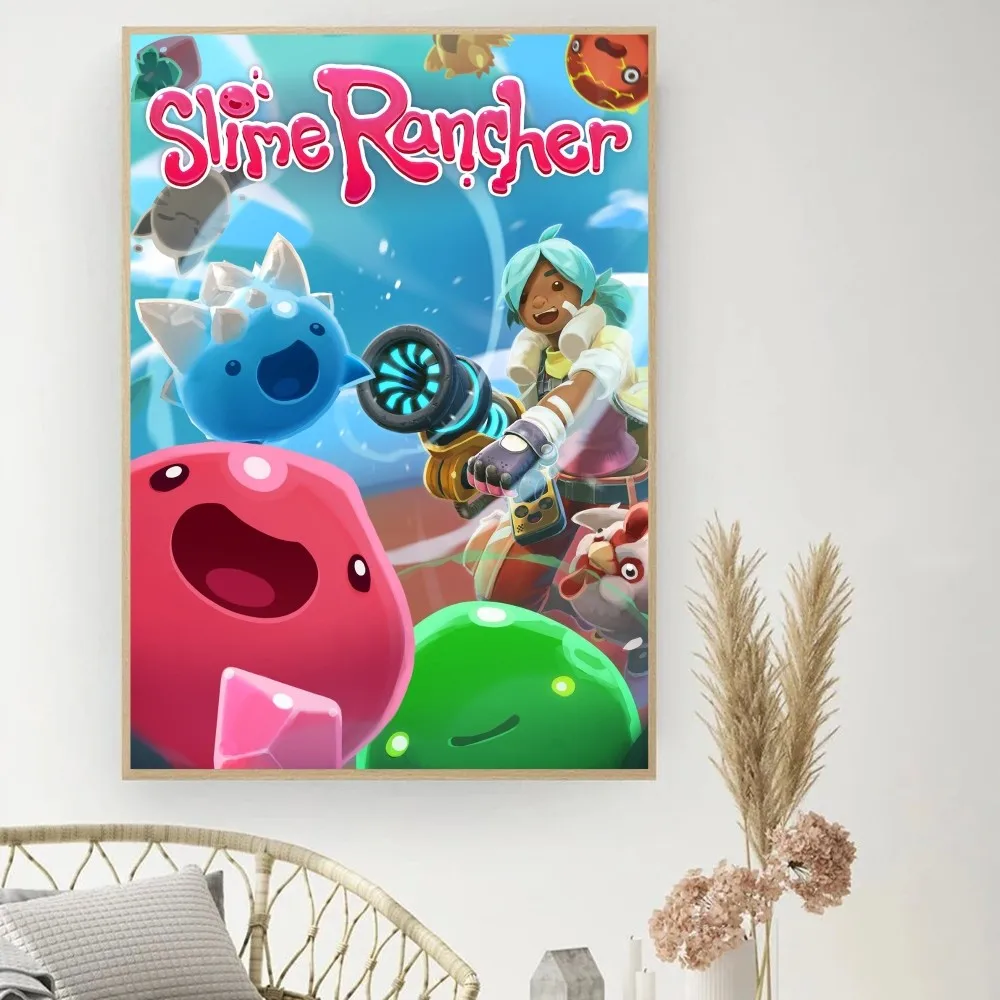 Game S-Slime Rancher Poster DIY Vintage Movie Poster Wall Art Painting Study Stickers Big Szie Wall Painting