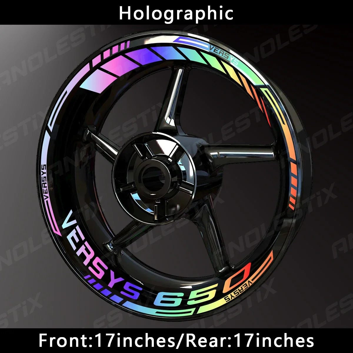 AnoleStix Reflective Motorcycle Wheel Sticker Hub Decal Rim Stripe Tape For Kawasaki Versys 650 LT 2023 2022 2021 2020