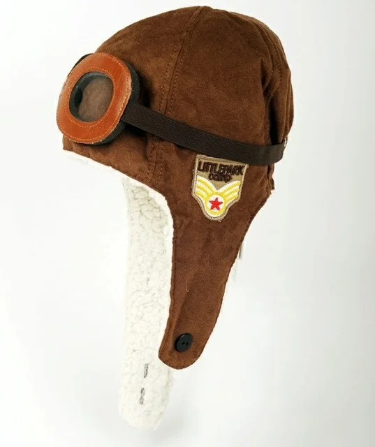 Gorro de piloto de punto para niños y niñas, gorro cálido de terciopelo, orejeras Lei Feng, para 3-6 años, talla 52-54cm, novedad de 2020