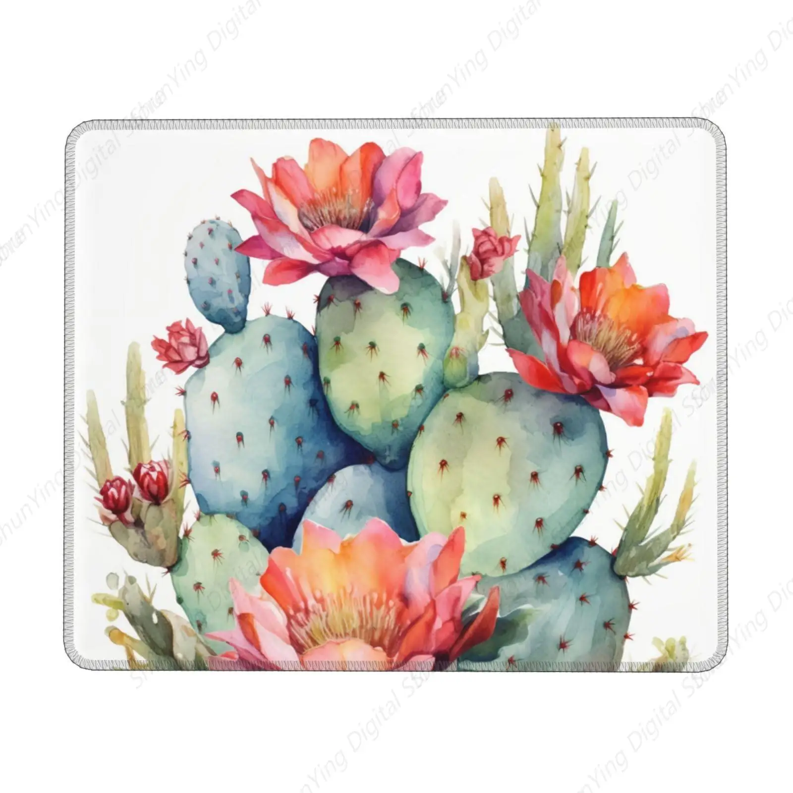 

Plant Cactus Durable Mouse Pad Anti Slip Rubber Gaming Suitable For Office Mouse Pads On Computers And Laptops 18*22cm