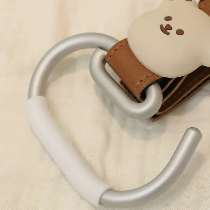 Niedliche Bären-Kinderwagenhaken aus PU-Leder, Hängehaken für Kinderwagen-Zubehör, Fahrrad- und Kinderwagen-Organizer, Baby-Kinderwagenhaken – Detail 8