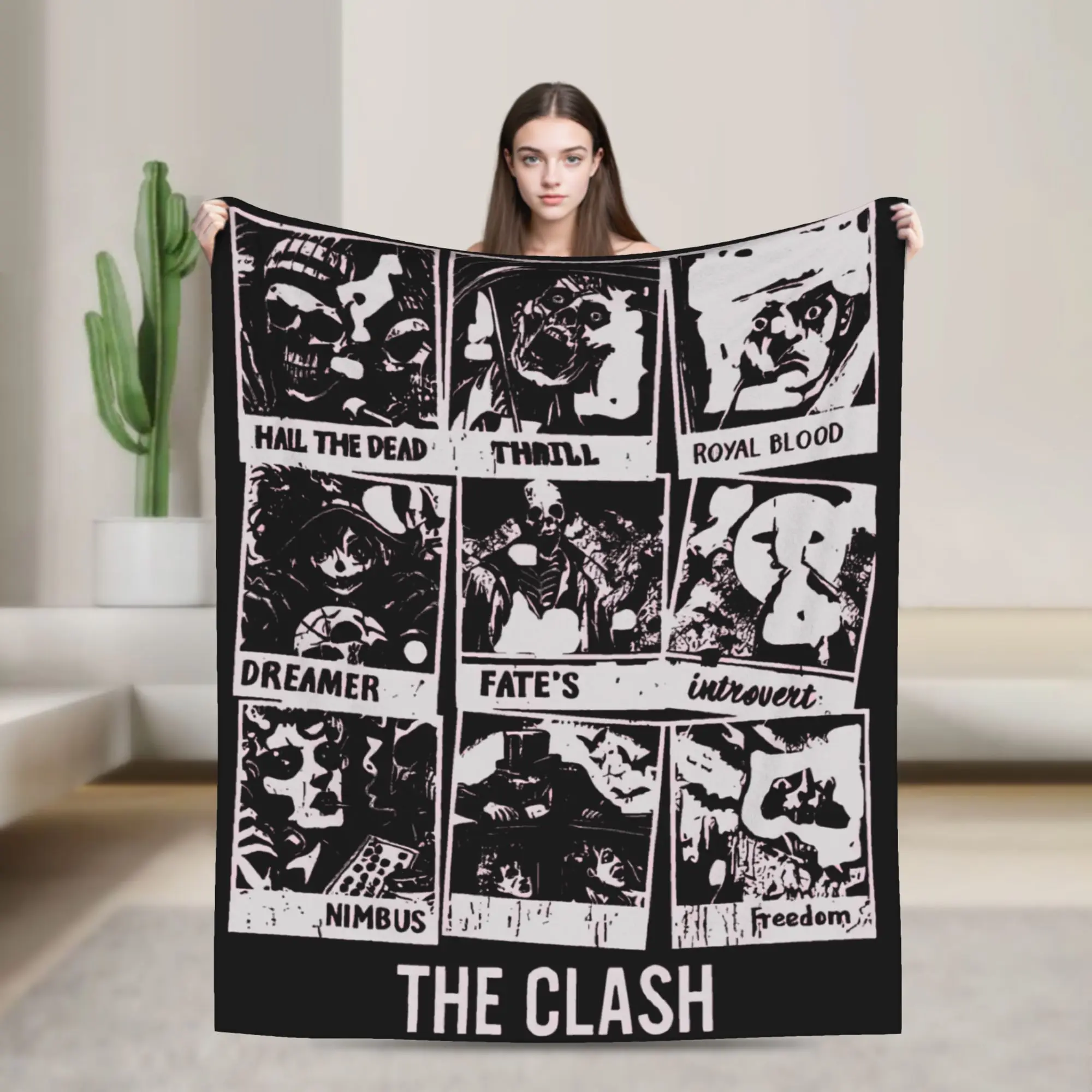 

Одеяло The Clash Band, теплое пушистое плюшевое одеяло для детей, диван, стул, фланелевое покрывало, покрывало