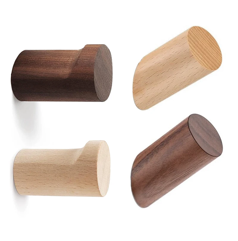 

Wooden Coat Hooks Wall Mounted, Handmade Rustic Hat Hooks Heavy Duty Entryway Wall Hangers for Hanging Towels, Clothes, Bags