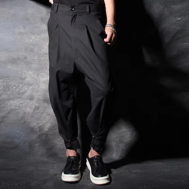 

27-44 New 2025 New Men's Clothing Fashion Hair Stylist Harem Pants Trousers Plus Size Singer Costumes